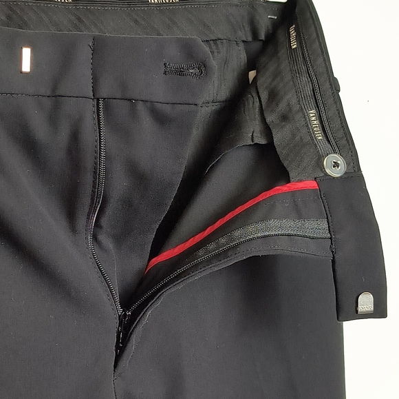 Van Heussen Dress Flat Front Pants 36x30 Black - Picture 11 of 12